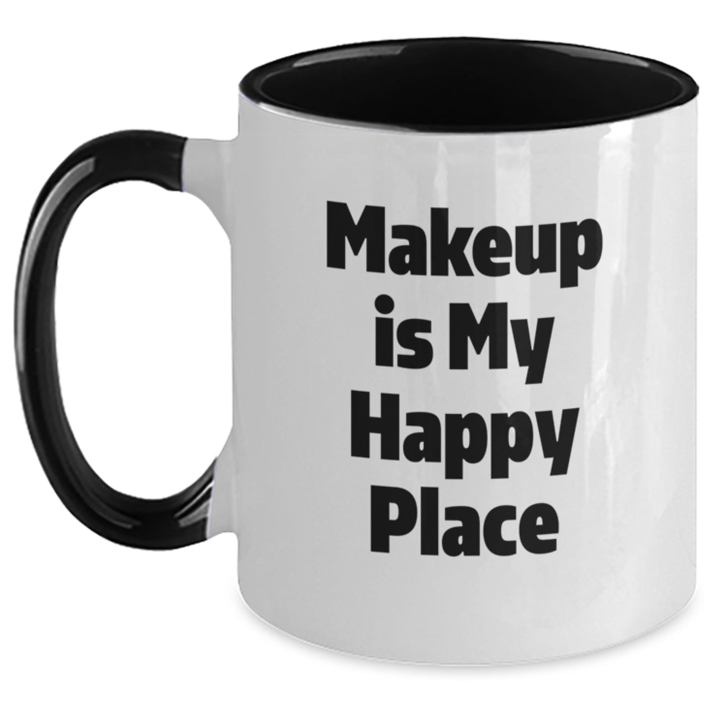 Makeup Inspired Two Tone Coffee Mugs, Funny Quotes, Gifts from Friends for Makeup Lovers - Christmas Unique Presents - Main