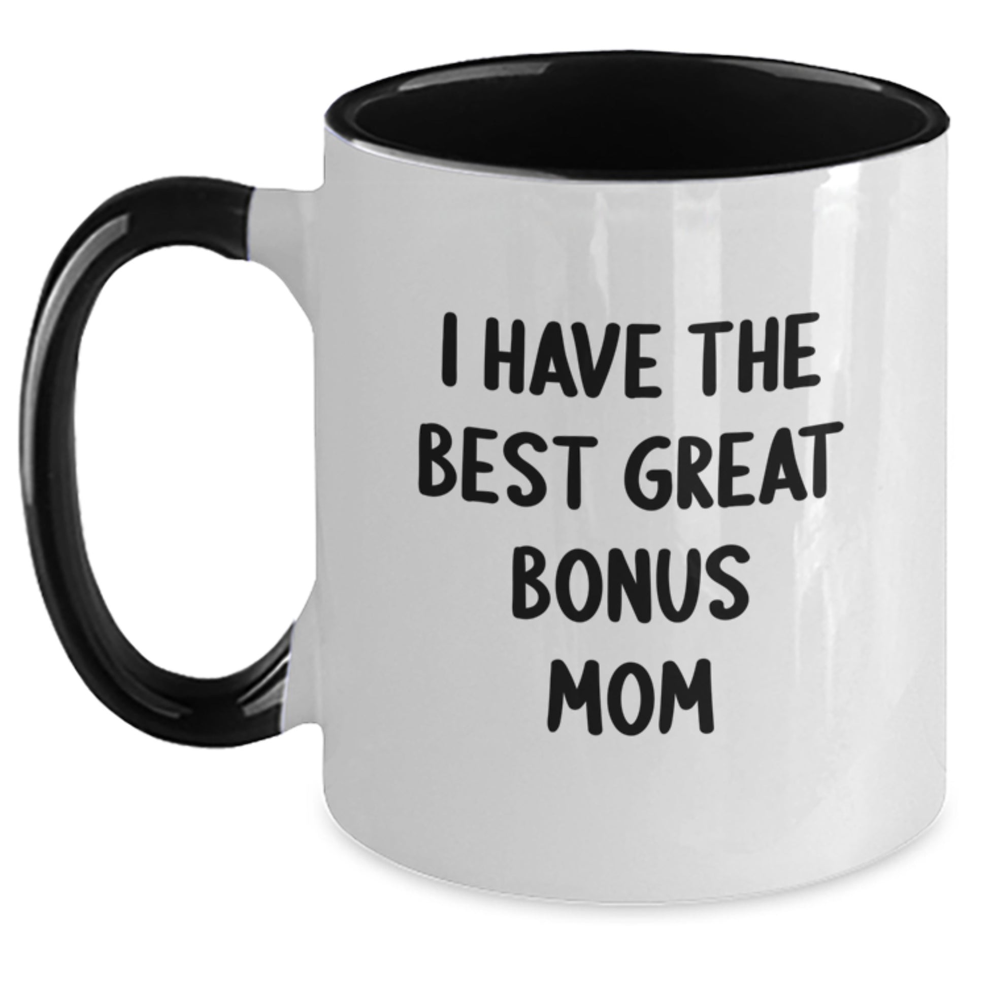 Funny Bonus Mom Gifts from Friends for the Best Great Bonus Mom Two Tone Coffee Mug - Main