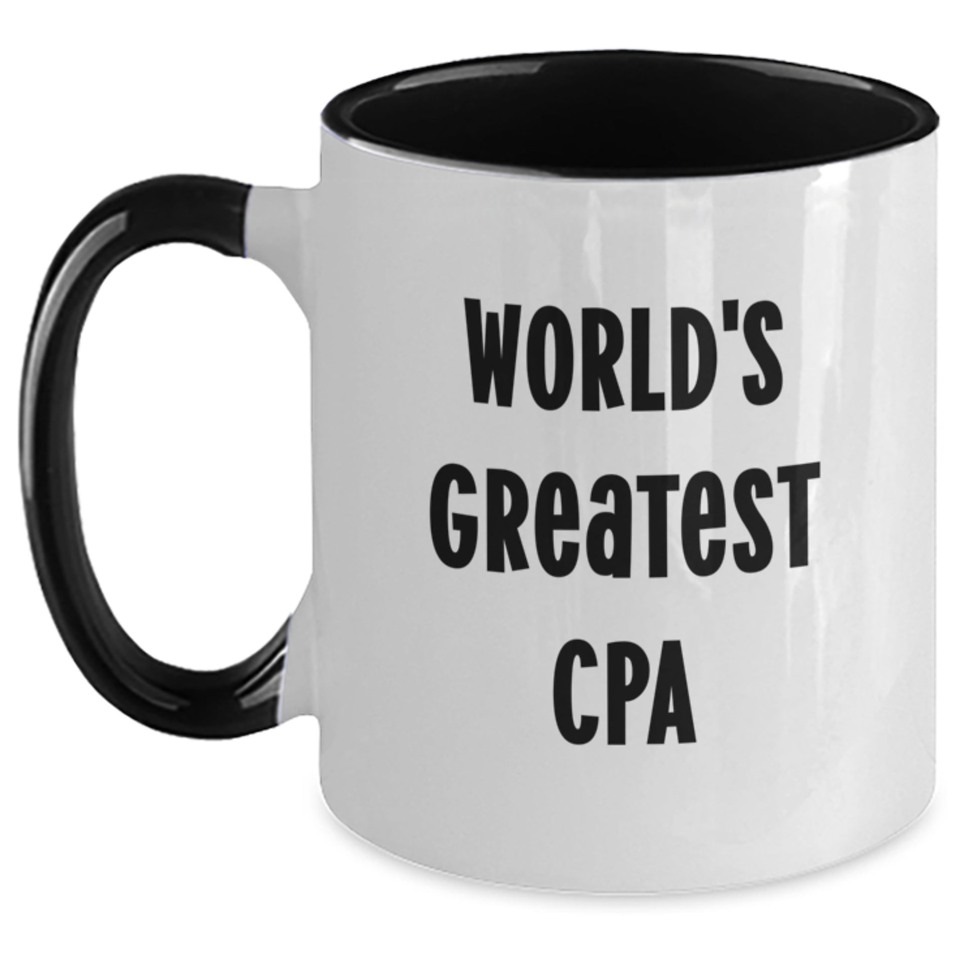 Funny Inspirational Gifts for CPA, World's Greatest Cpa Two Tone Coffee Mug Gifts from Men, Women, Friends, Family - Main