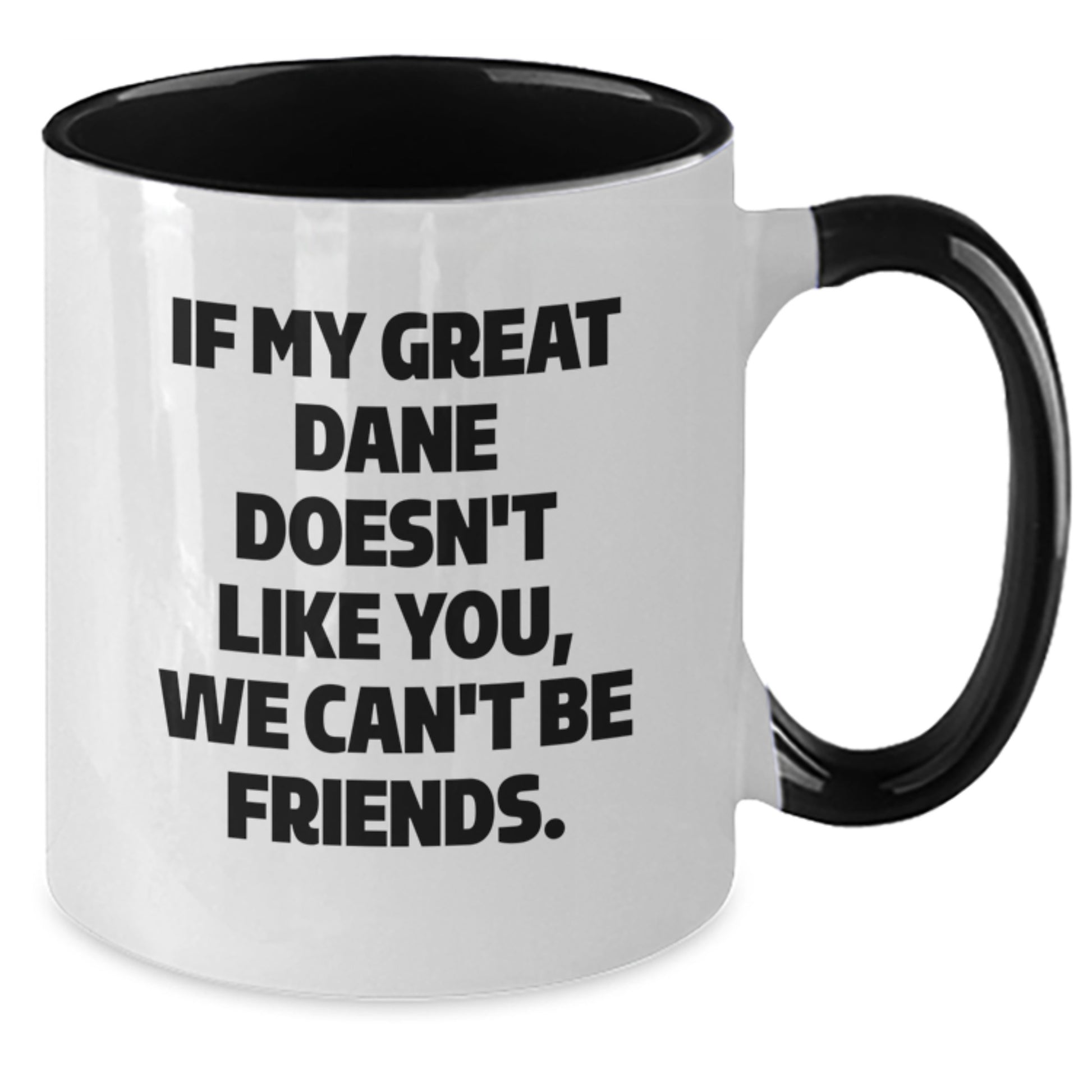 Funny Great Dane Dog Gifts for Friends, Great Dane Dog Two Tone Coffee Mug, Birthday Unique Gifts from Friends for Great Danes, Great Dane Dog Lover Coffee Mug - Additional
