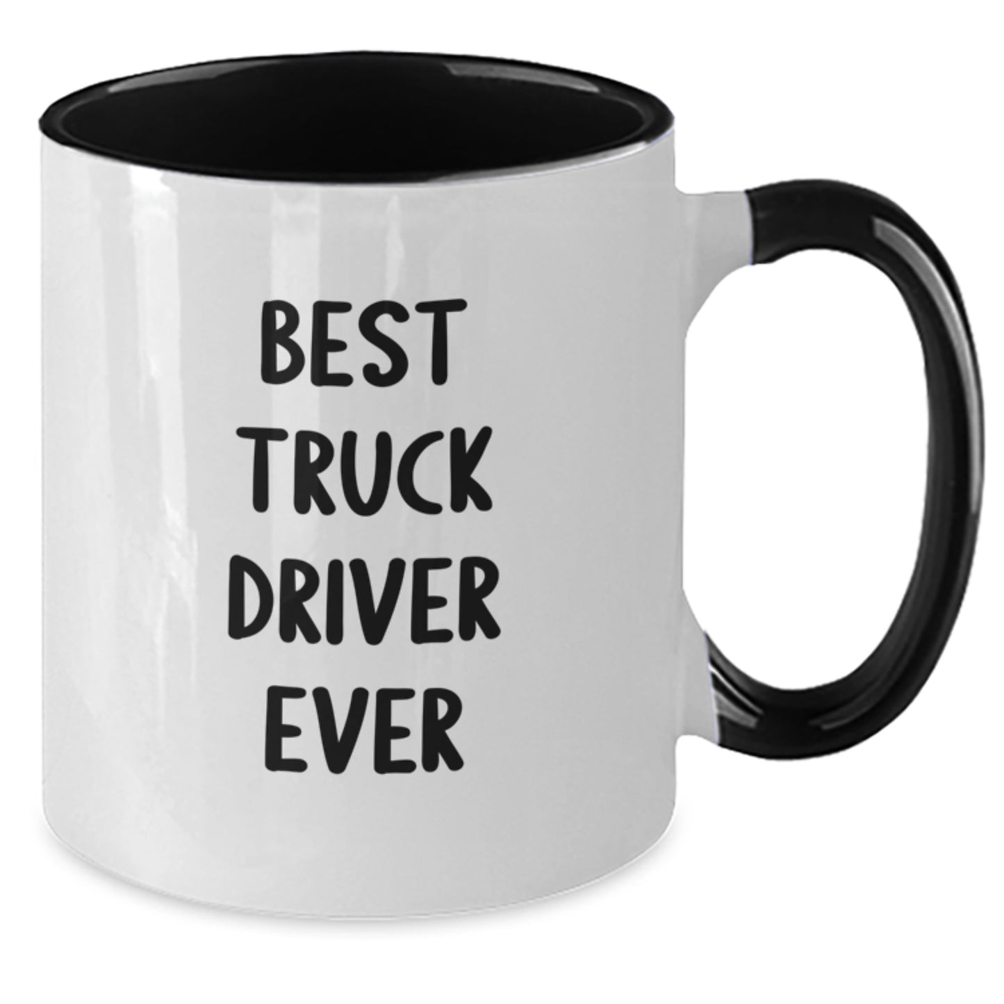 Funny Truck Driver Gifts from Friends - Best Truck Driver Ever Two Tone Coffee Mug for Men - Additional