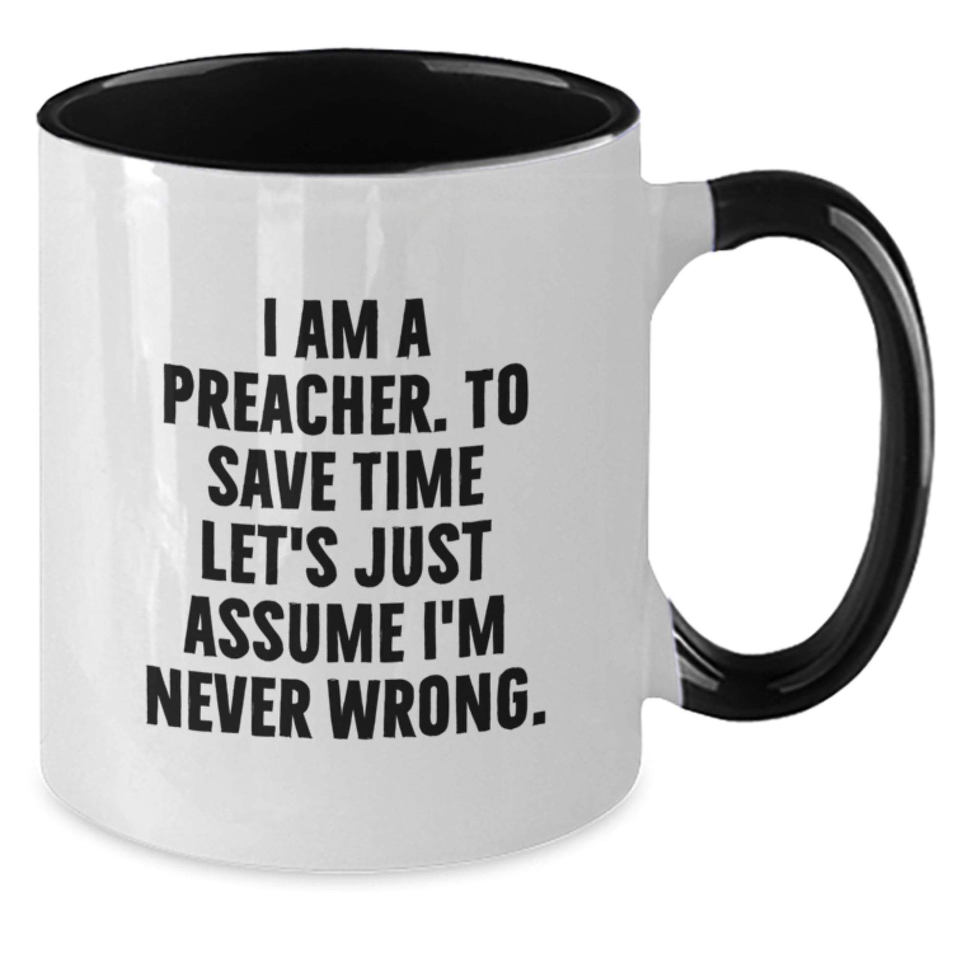 Preacher Keepsake Two Tone Coffee Mug for Him Birthday Gift Ceramic - Additional
