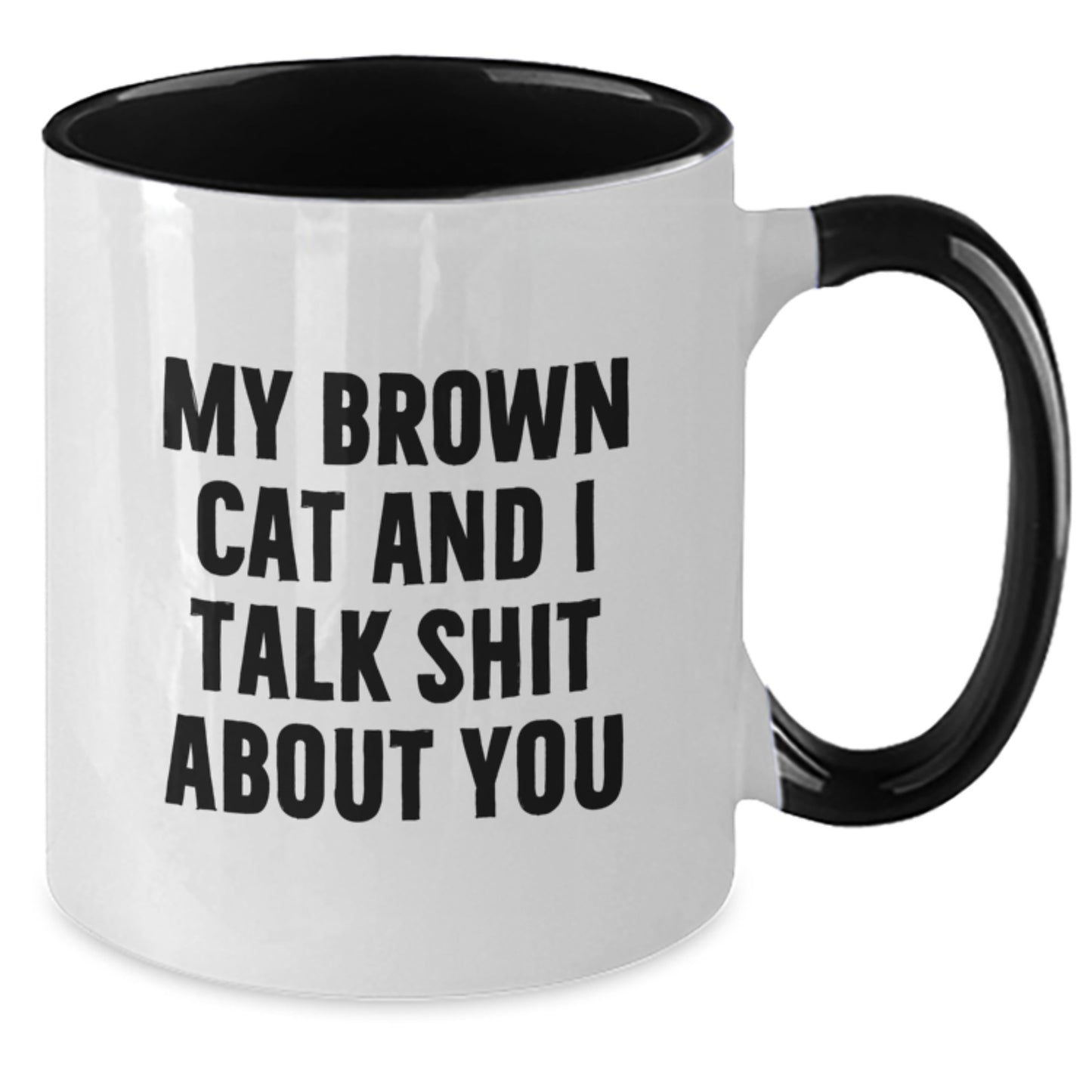 Funny Brown Cat Gifts from Mom for Mother's Day Unique Two Tone Coffee Mug - Additional