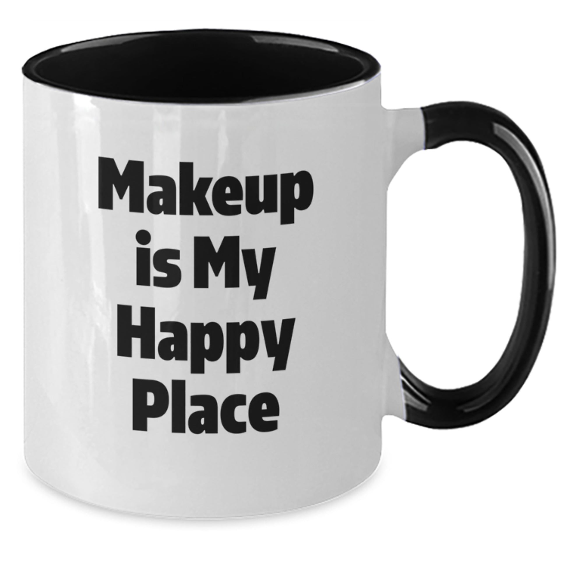 Makeup Inspired Two Tone Coffee Mugs, Funny Quotes, Gifts from Friends for Makeup Lovers - Christmas Unique Presents - Additional