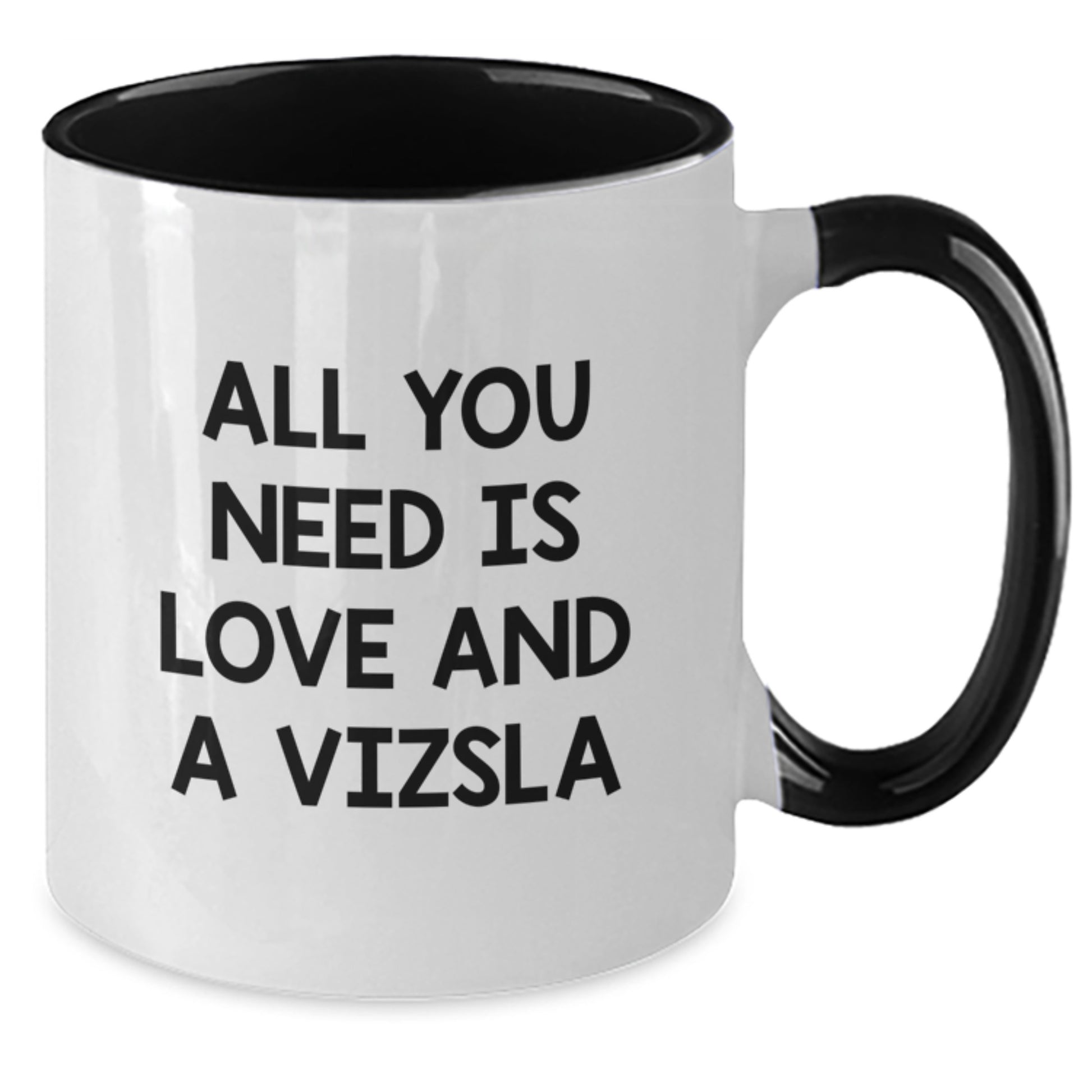 Funny Vizsla Dog Quotes Gifts for Men and Women, Birthday Unique Gifts from Friends, Family, or Coworkers, Two Tone Coffee Mug, Black and White, Red and White, Navy and White, Pink and White - Additional