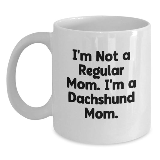 Funny Dachshund Dog Mom White Coffee Mug Gifts from Friends and Family for Dachshund Enthusiasts Christmas Unique Presents - Main