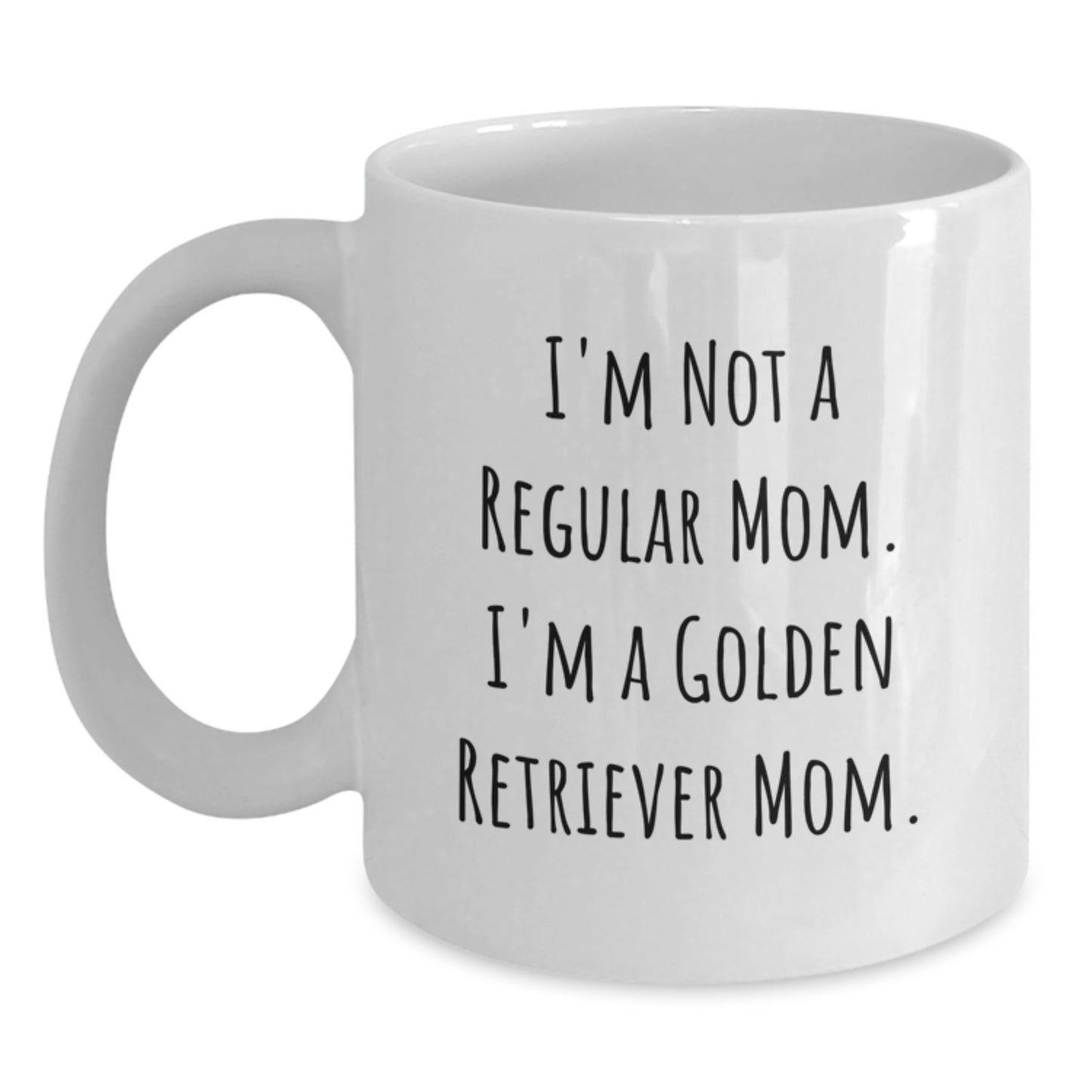 Funny Golden Retriever Dog Mom Gifts from Friends, White Coffee Mug for Men, Women, Family Birthday Unique Presents - Main