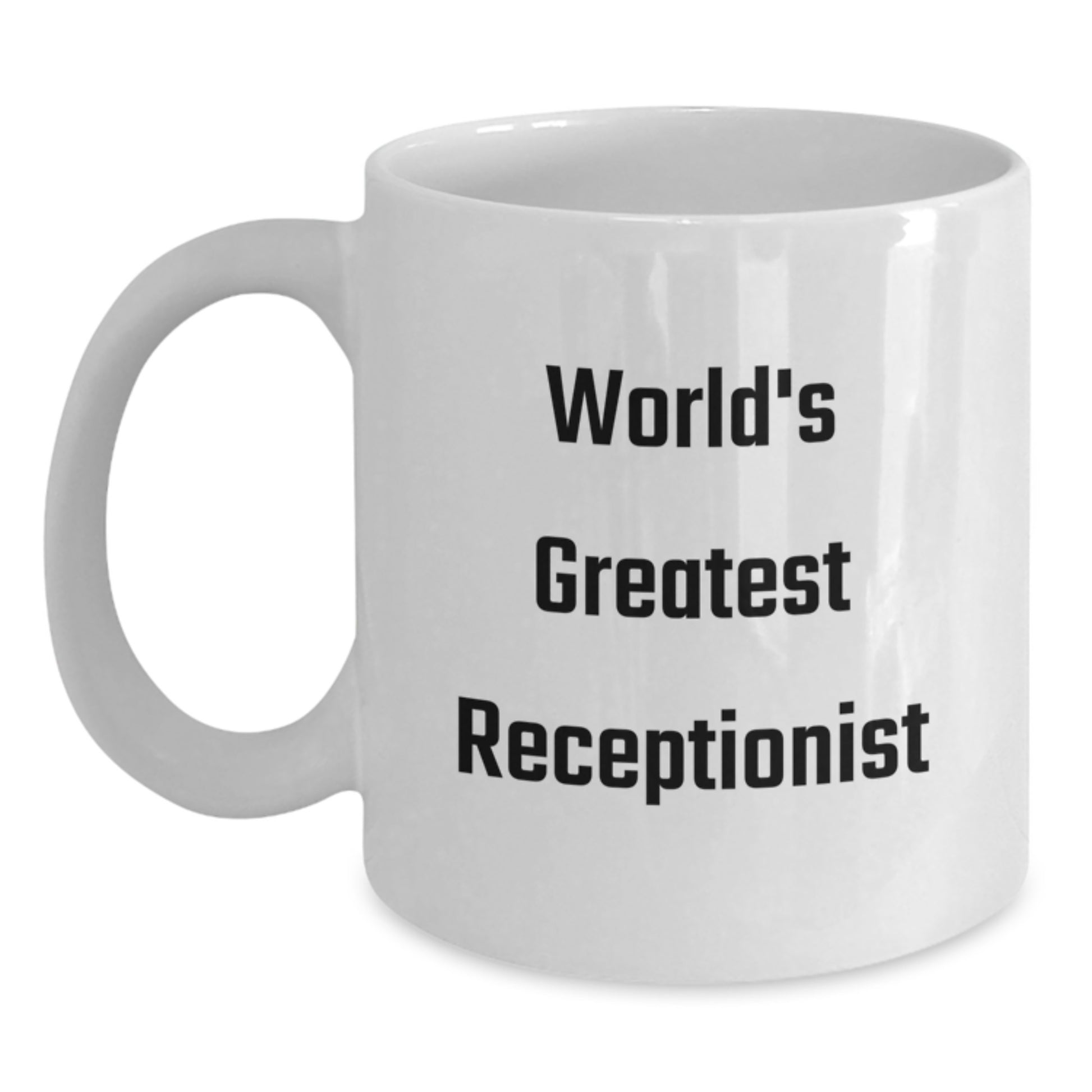 Funny Receptionist Gifts from Friends White Coffee Mug 'World's Greatest' for Dad on Father's Day Unique - Main