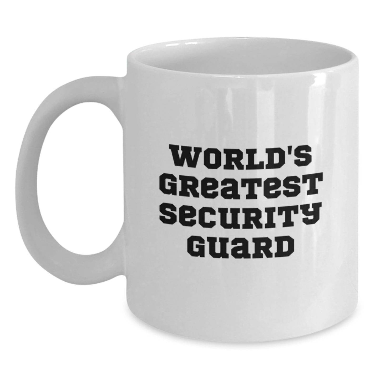 Funny World's Greatest Security Guard Christmas Unique Gifts from Friends for Security Guard White Coffee Mug - Main
