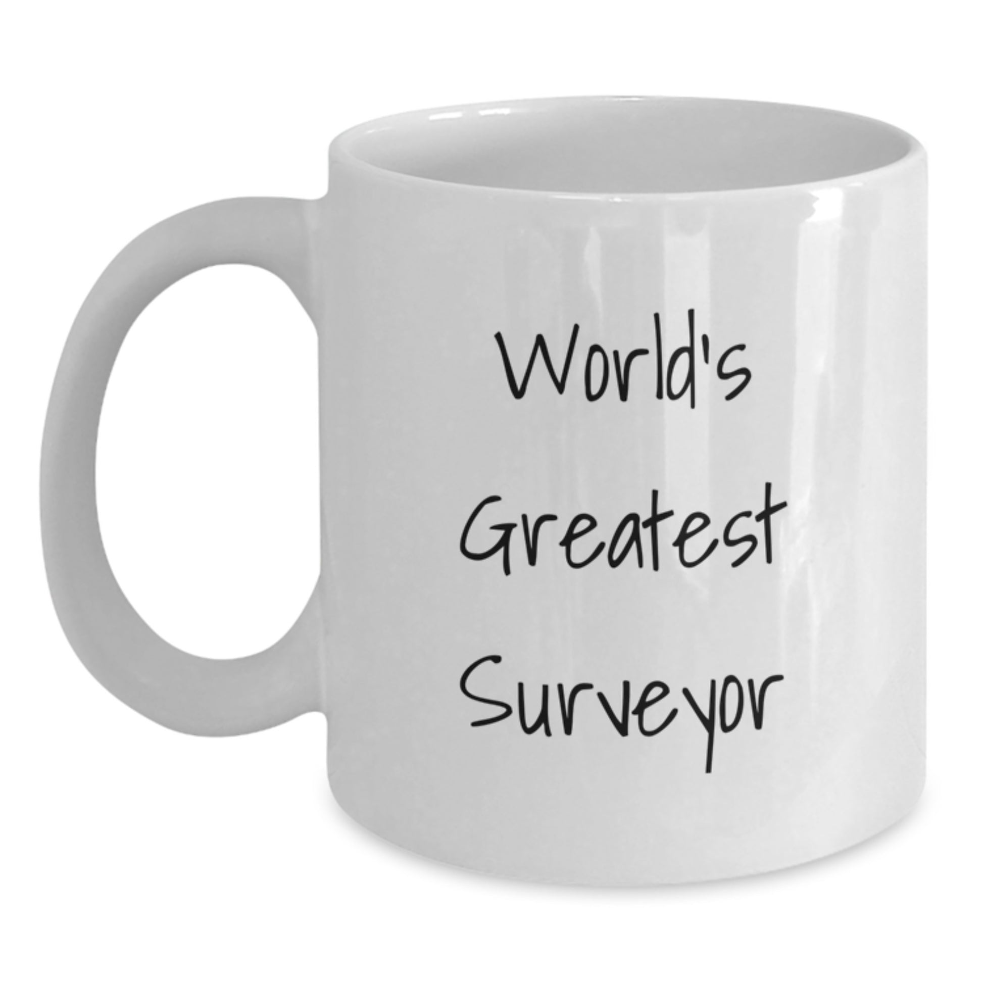 Funny World's Greatest Surveyor Gifts from Family - Unique Mother's Day Unique Gifts for Surveyor Friends - White Coffee Mug - Main