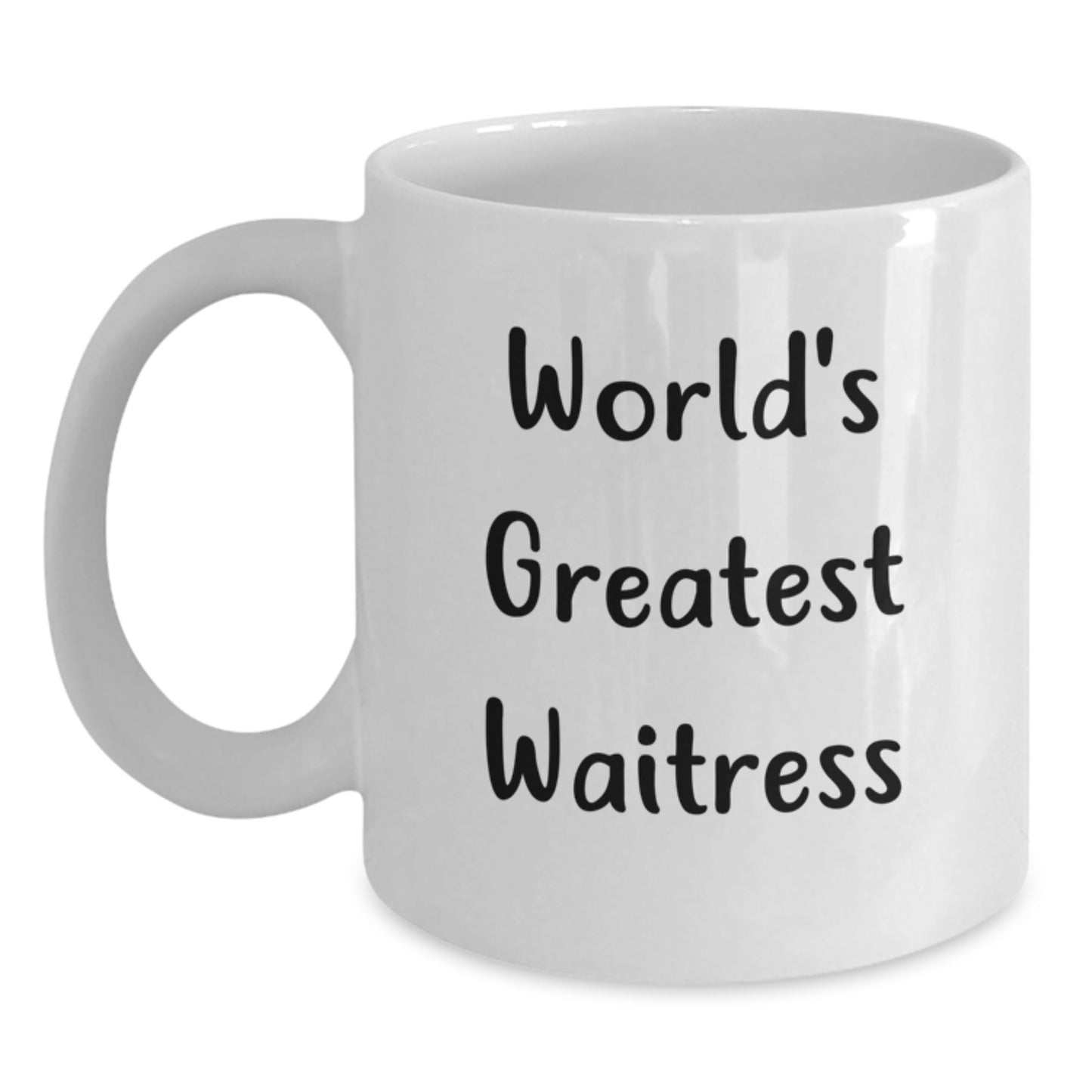 Funny Waitress Gifts from Friends and Family, Unique White Coffee Mugs with Inspirational Quote, Perfect for Christmas Unique Gifts for Waitress - Main