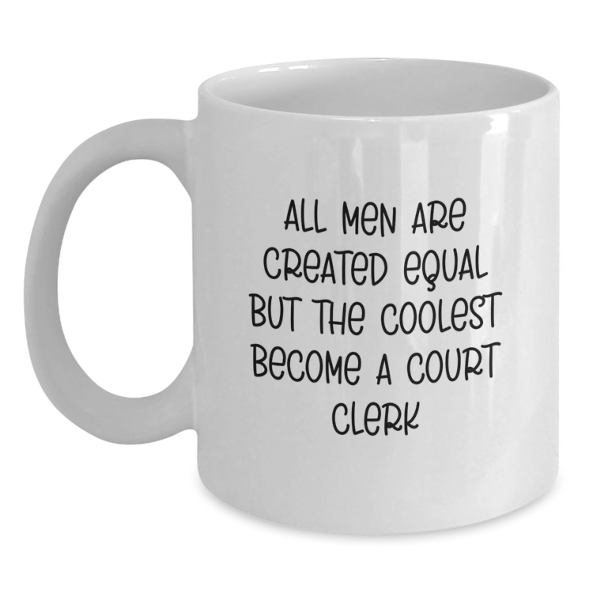 Funny Court Clerk White Coffee Mug Gifts from Friends to Court Clerk on Valentine's Unique - Main