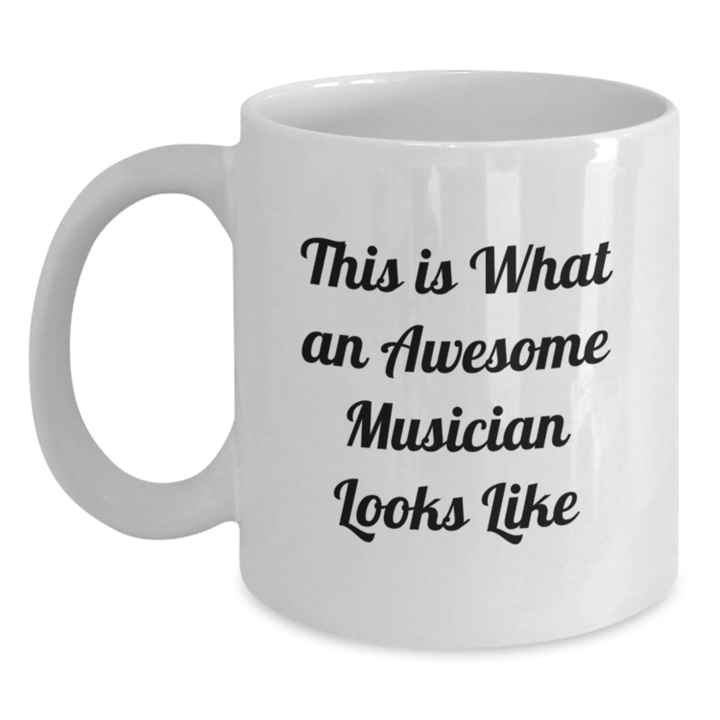 Funny Musician Gifts for Him - White Coffee Mug 'This Is What An Awesome Musician Looks Like' Gifts from Friends to Christmas Unique Gifts for Musician - Main