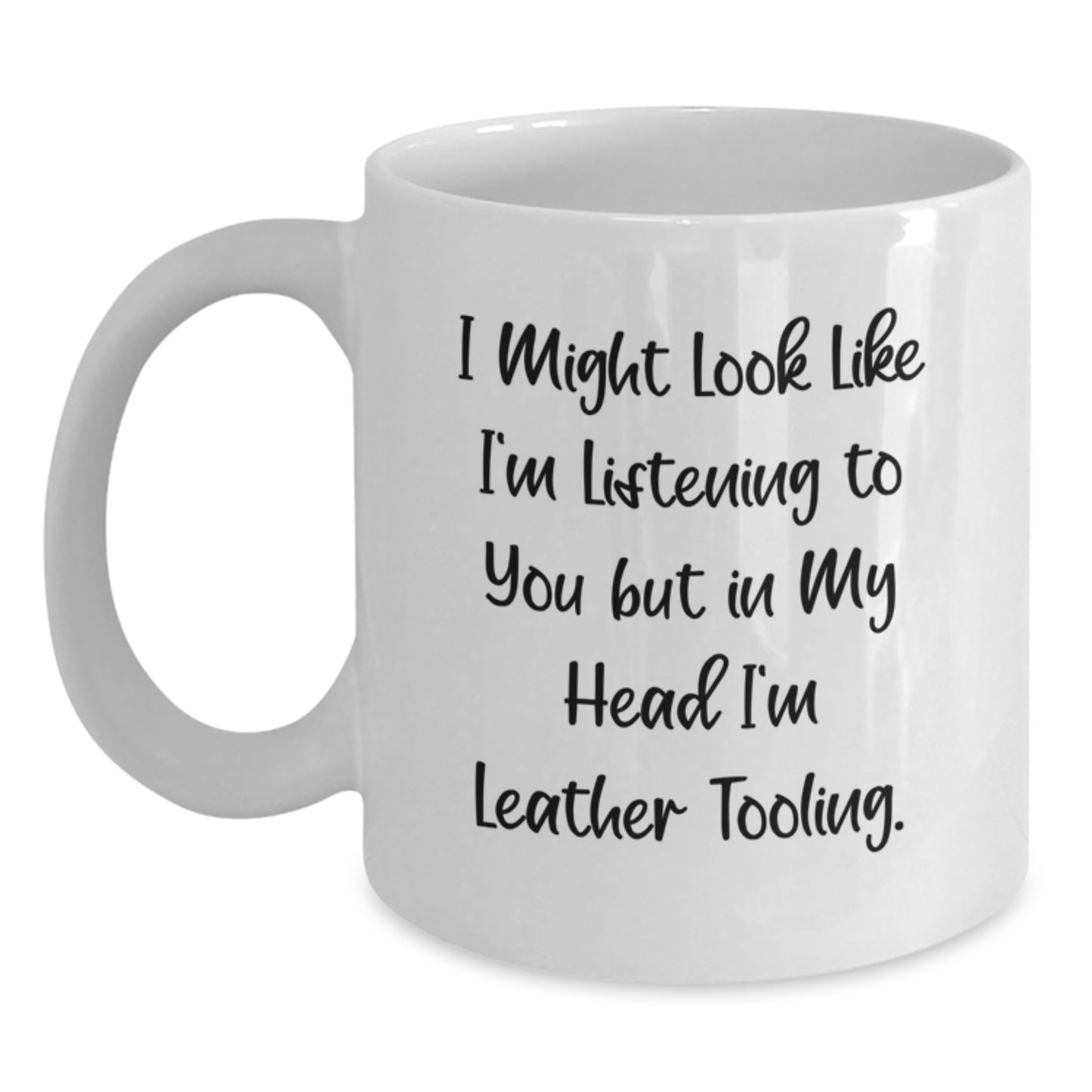 Leather Tooling Gifts from Friends for Men Funny White Coffee Mugs - Main