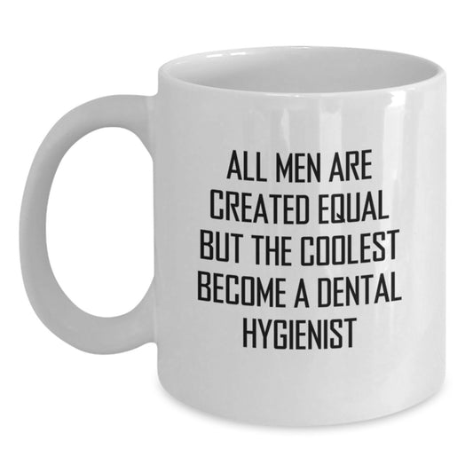 Funny Dental Hygienist White Coffee Mug Gifts for Men from Friends for Birthday Unique - Main