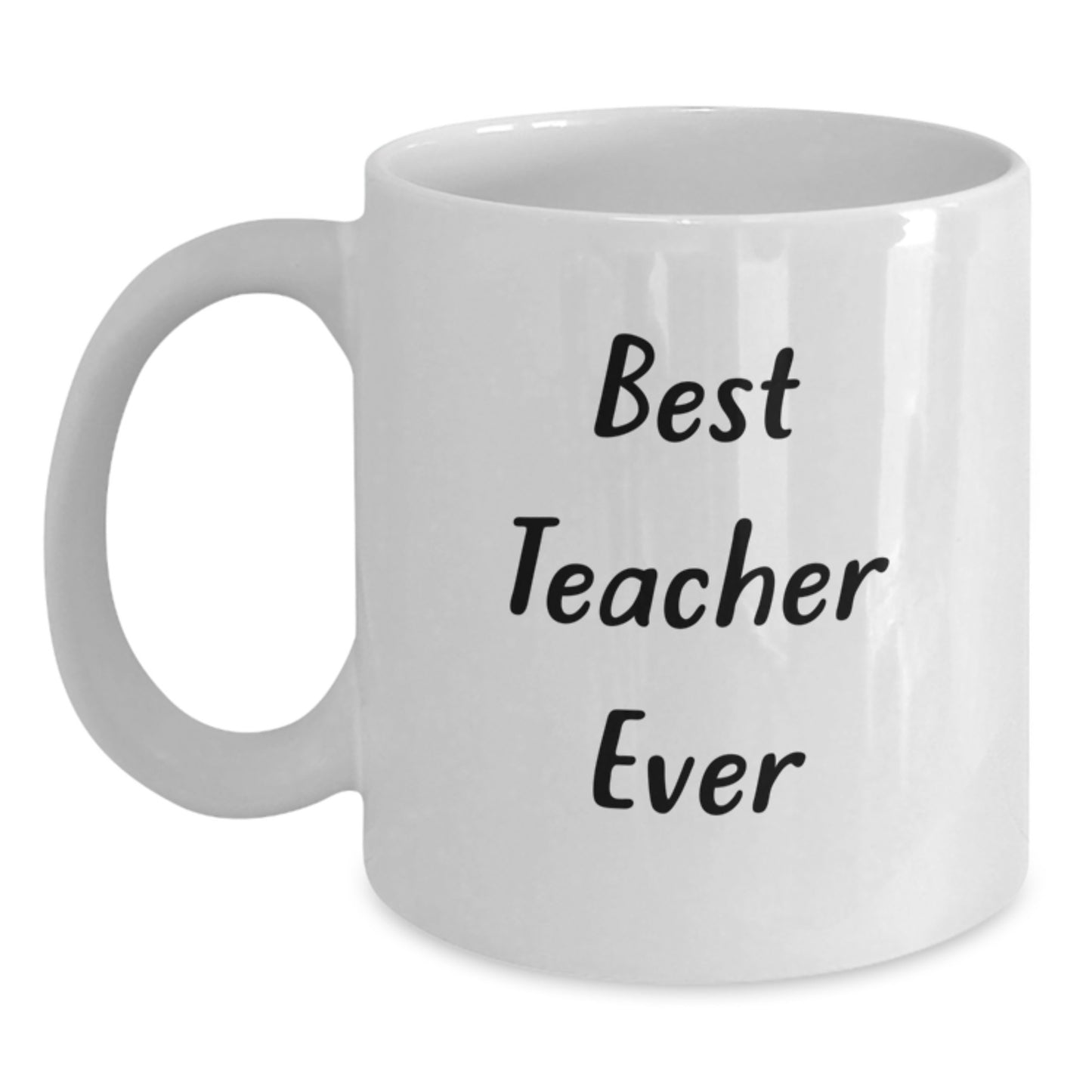 Funny Teacher Gifts from Men, Best Teacher Ever White Coffee Mug, Christmas Unique Teacher Mug for Teacher Friends - Main
