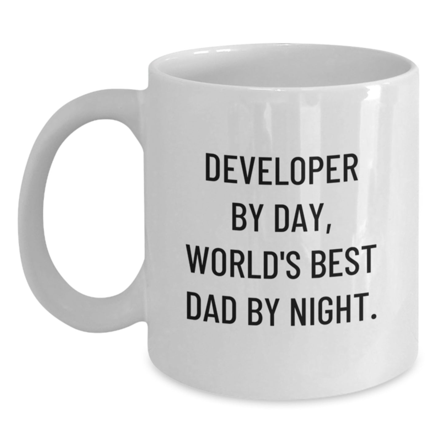 Comedy Developer White Coffee Mug Funny Gift from Dad to Developer Friends and Family Christmas Unique - Main