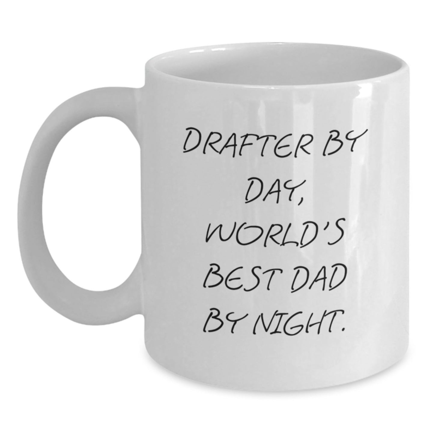 Funny Drafter Gifts for Men - Christmas Unique Presents from Dad - White Coffee Mug 11oz or 15oz Ceramic - Main