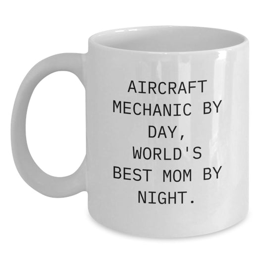 Gifts for the Aircraft Mechanic Dad, Unique Graduation Gifts from Family, Funny Coffee Mug for Mom - Main