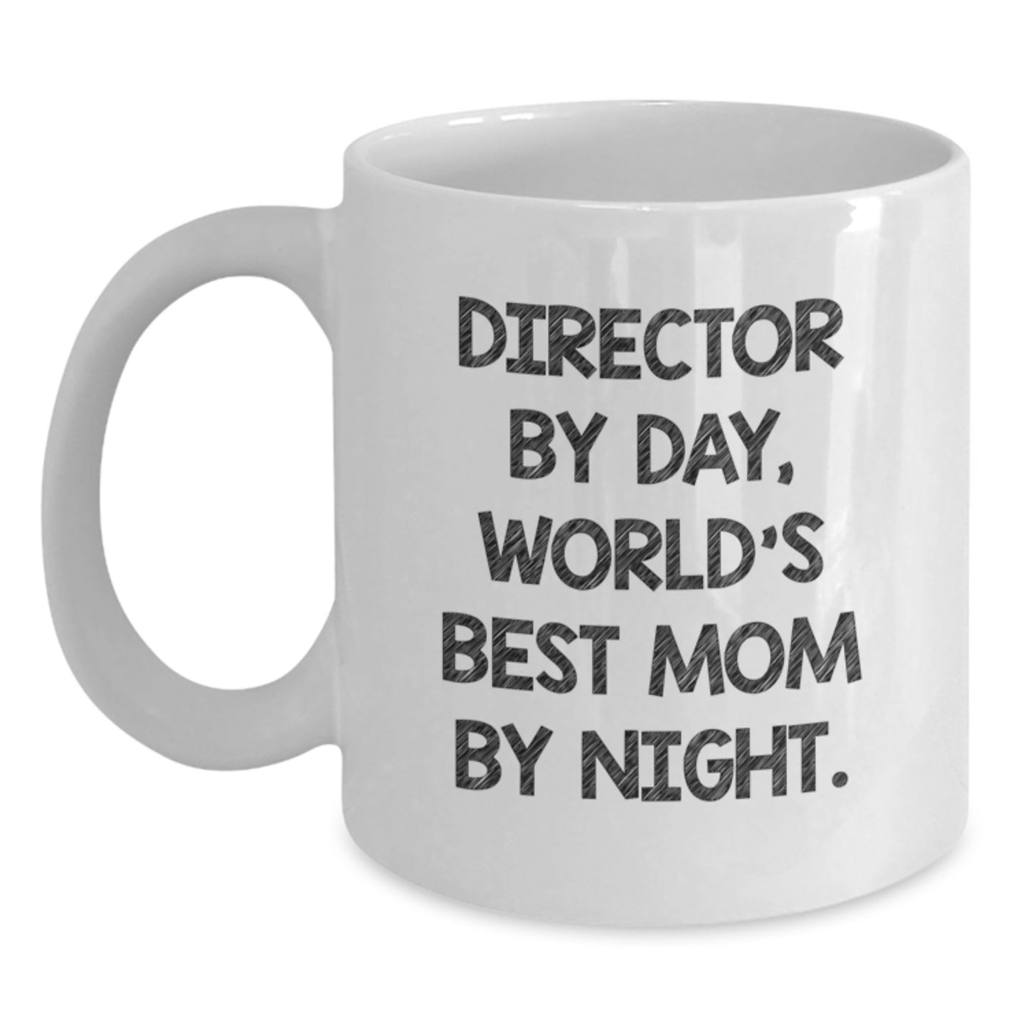 Director Gifts, Funny Graduation Unique White Coffee Mugs for Director By Day, World's Best Mom By Night, Gifts from Men, Women, Friends, Coworkers, Family - Main