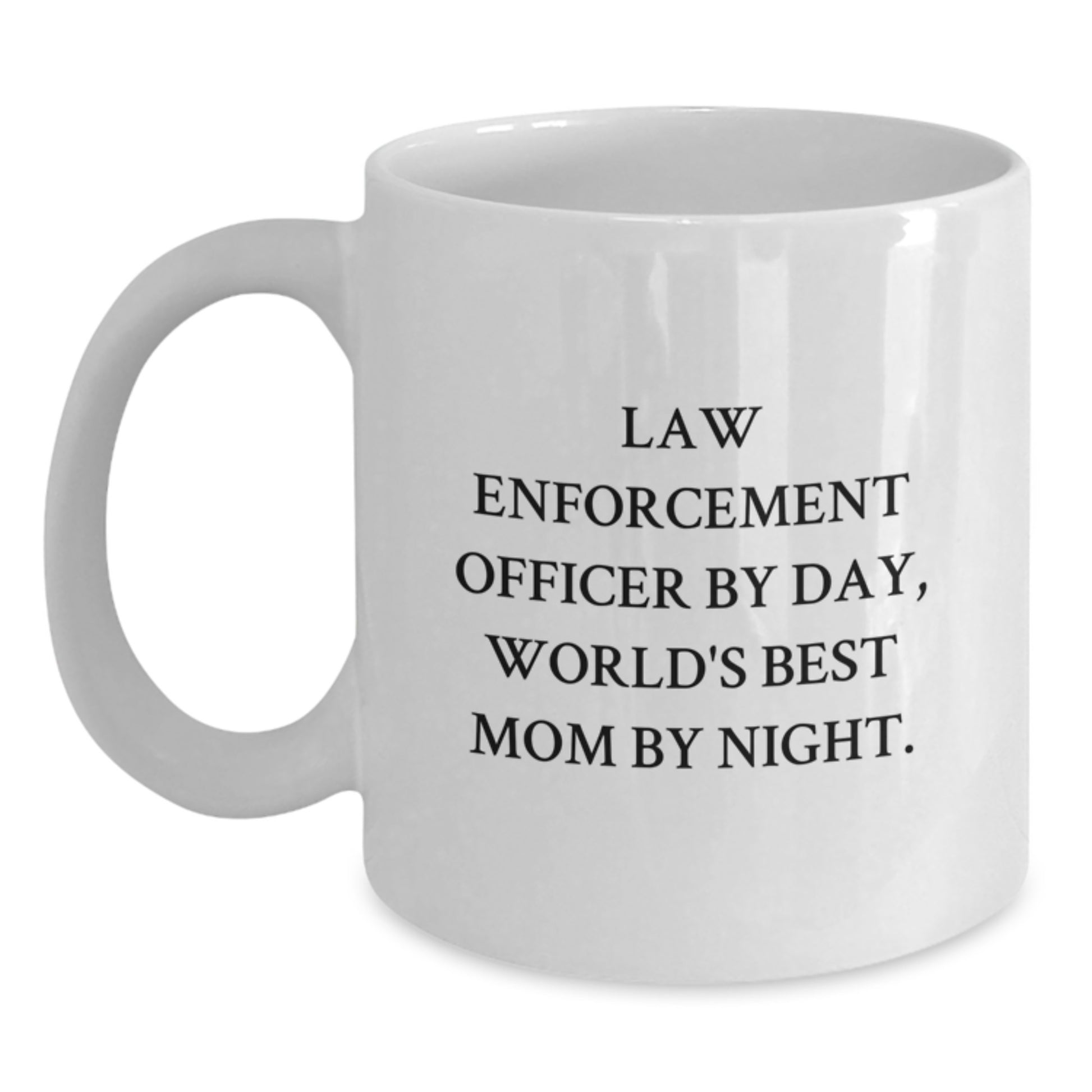 Funny Law Enforcement Officer Gifts for Valentine's - White Coffee Mug for the Woman Who Keeps it Together - Main