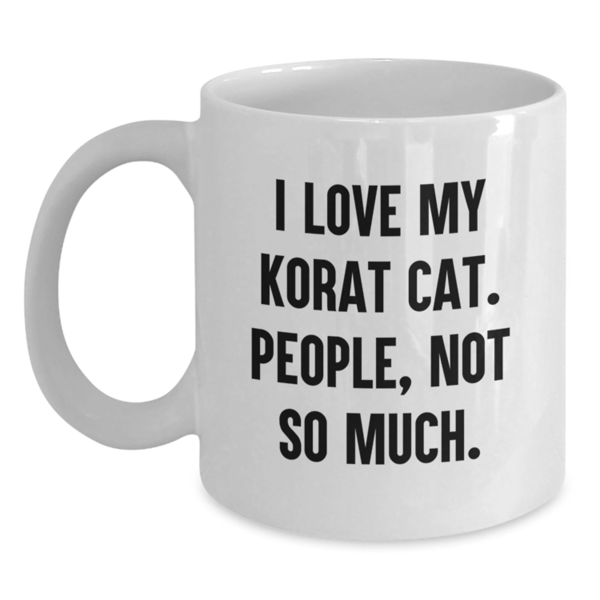 Funny Korat Cat Gifts for Korat Cat Lovers, White Coffee Mug, Unique Christmas Unique Gifts from Friends for Men Women - Main