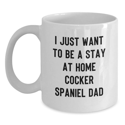 Cocker Spaniel Dog Lover Gifts from Men to Friends, Funny White Coffee Mug for Christmas Unique - Main