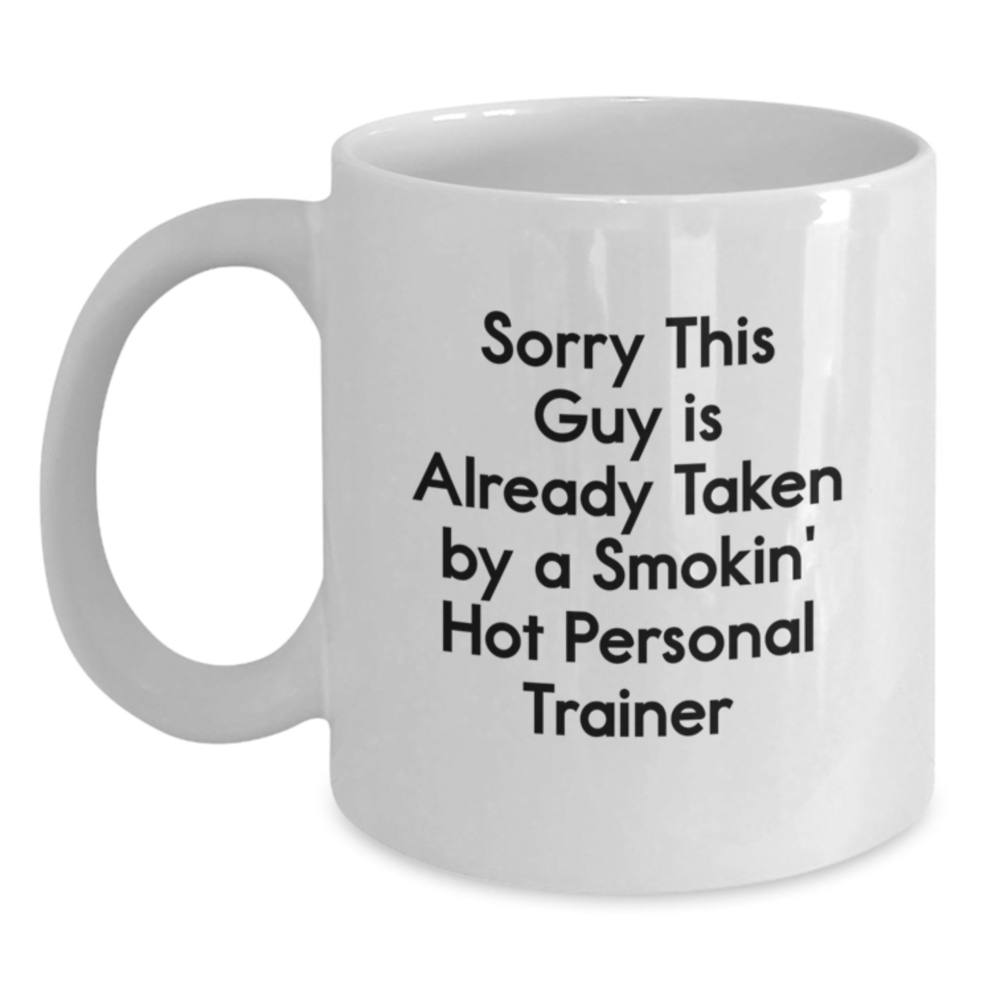 Funny Personal Trainer Gifts from Friends to Men - Smokin' Hot White Coffee Mug for Birthday Unique Gifts - Main