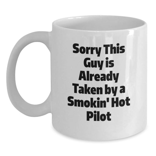 Funny Pilot Quote Gifts from Friends, Unique White Coffee Mug for Pilot, Birthday Unique Gift Ideas - Main