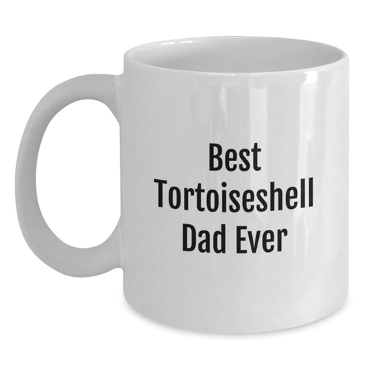 Funny Tortoiseshell Cat Lover Gifts from Dad to Tortoiseshell Cat Mom on Birthday, White Coffee Mug for Her - Main