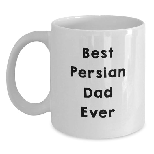 Funny Persian Cat Dad Gifts for Men from Friends for Birthday Unique Gifts - White Coffee Mug - Main