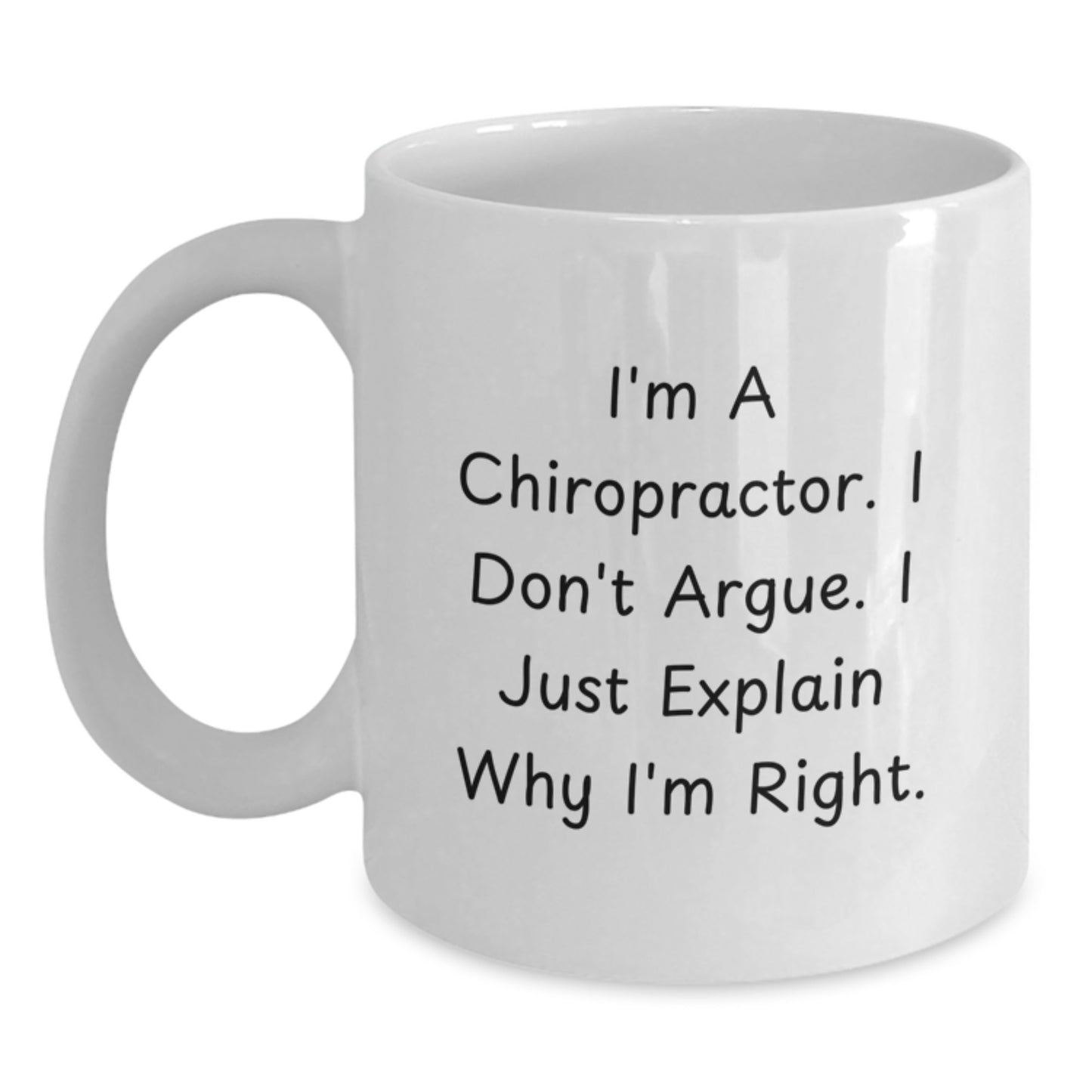 Chiropractor White Coffee Mug Funny Gift from Friends to Chiropractor, Graduation Unique Gifts for Men Women Coworkers Family - Main