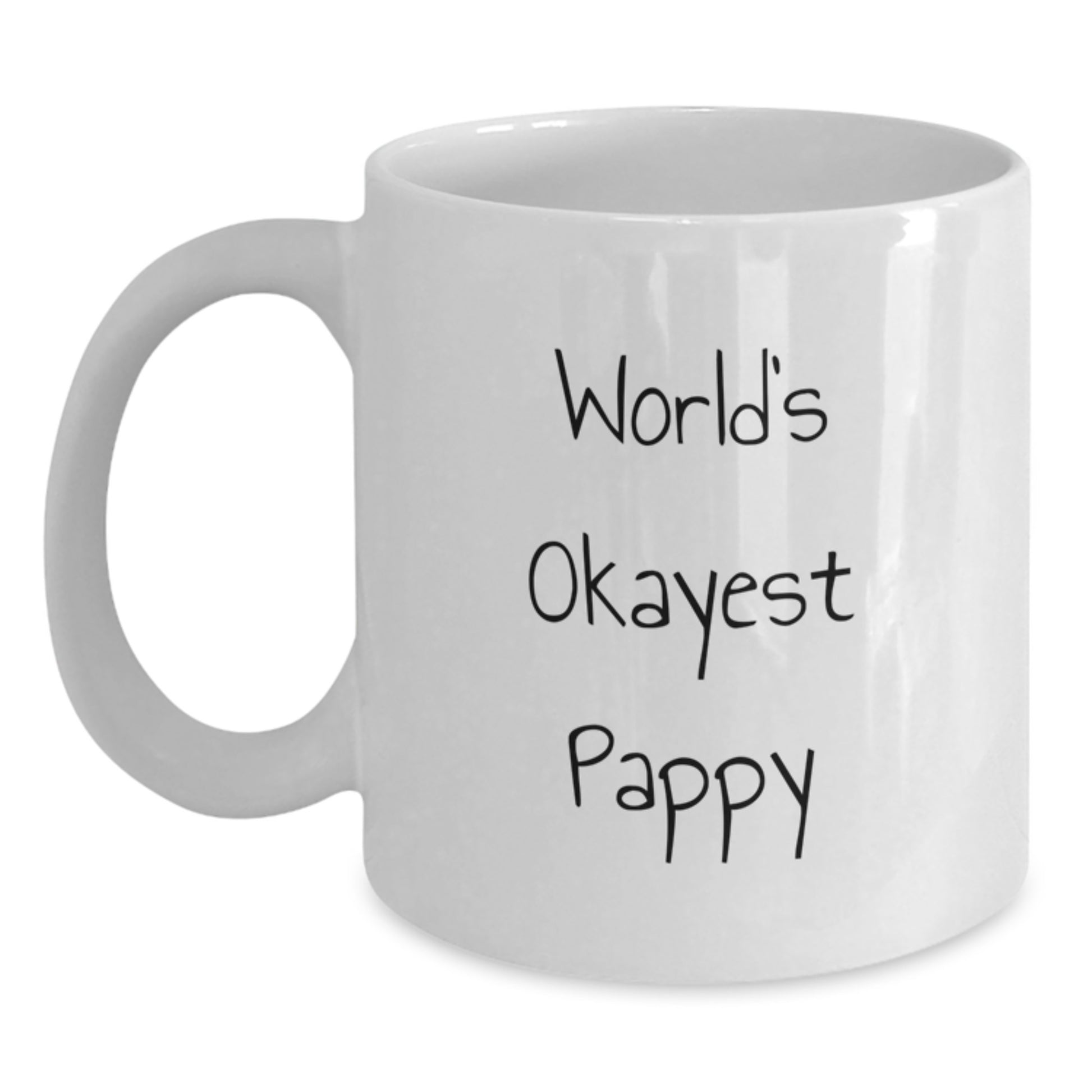 Pappy Keepsake White Coffee Mug for Him Birthday Gift – World's Okayest - Main