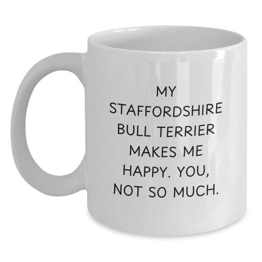 Funny Staffordshire Bull Terrier Dog Lover Gifts from Friends for Birthday Morning Coffee Mug - Main