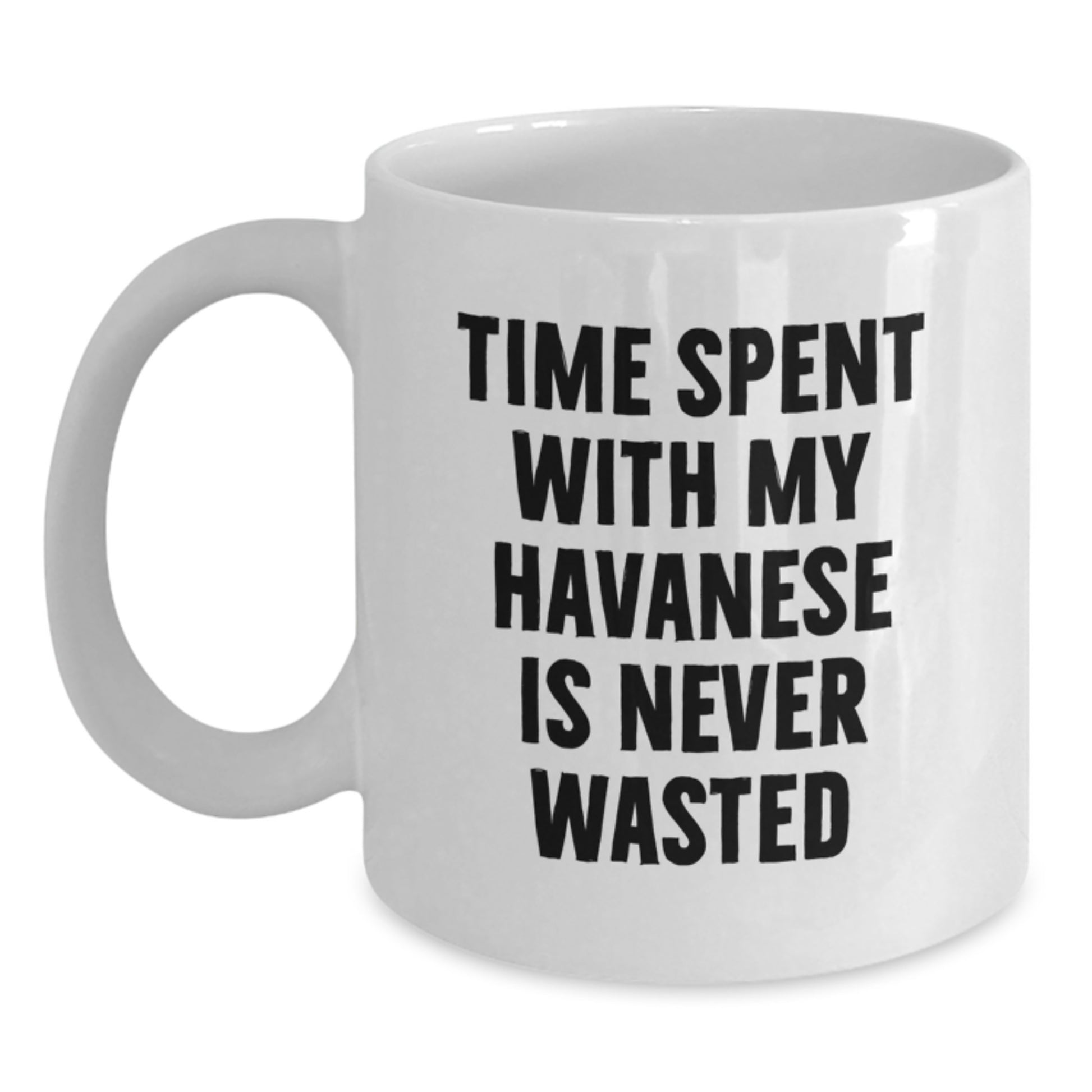 Funny Havanese Dog Gifts from Men to Friends, Time Spent With My Havanese Is Never Wasted Birthday Unique Gifts for Women - Main