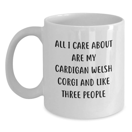 Funny Cardigan Welsh Corgi Dog Lover Gifts from Friends, Gifts for Cardigan Welsh Corgi Dog Mom, White Coffee Mug for Birthday Unique Presents - Main