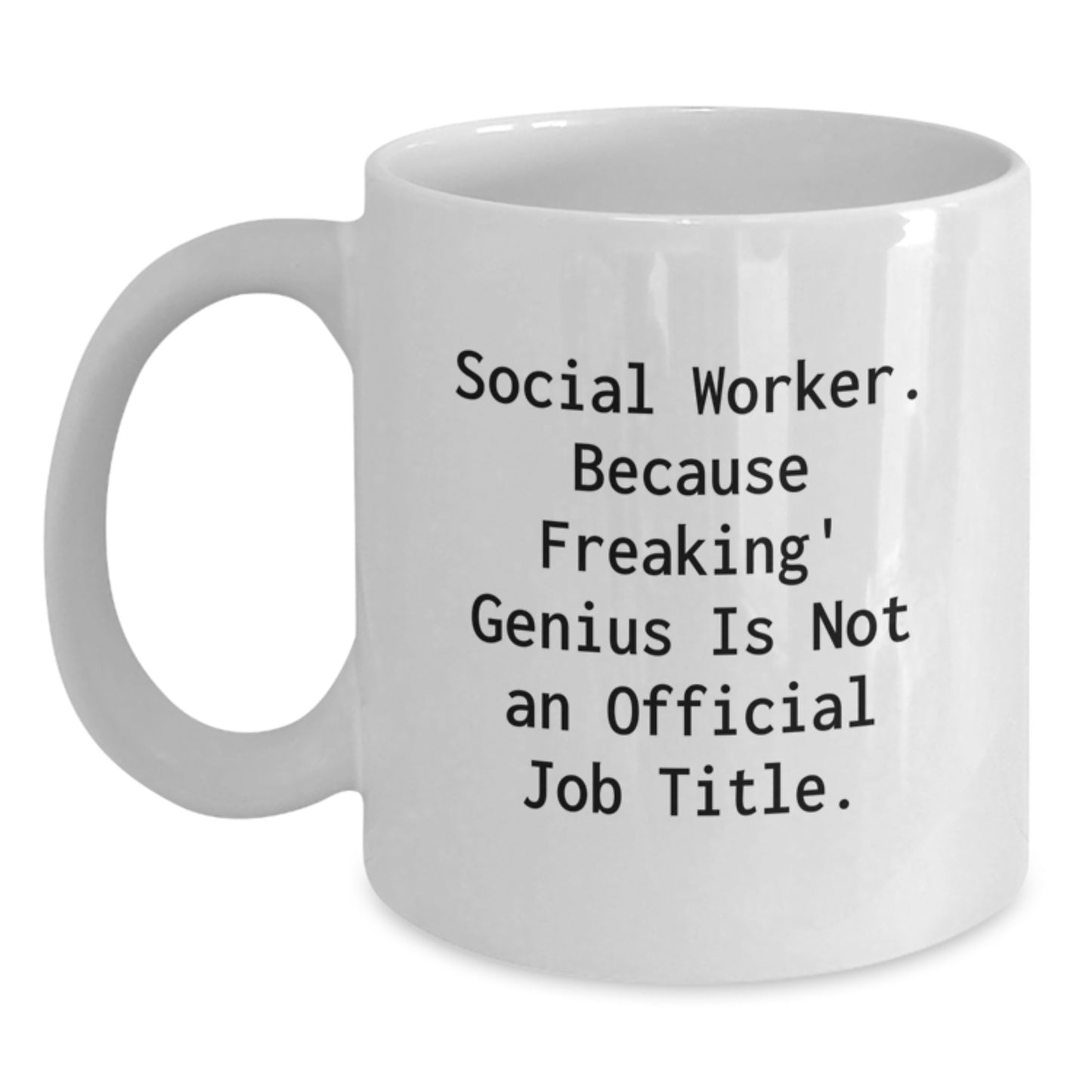 Social Worker Mugs, Funny Quotes Gifts for Social Workers, White Coffee Mugs from Friends, Christmas Unique Gifts for Social Worker Men or Women - Main