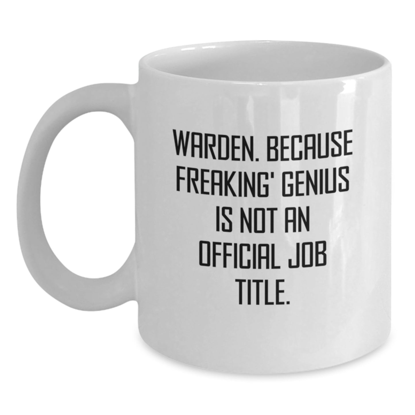 Funny Warden White Coffee Mug Gifts from Friends to Warden Men for Christmas Unique Presents - Main