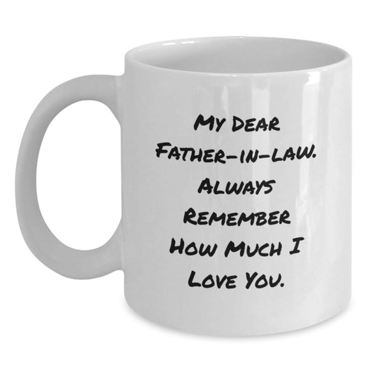 Funny Dad in Law Quote White Coffee Mug Gifts from Family for Father's Day Unique - Main