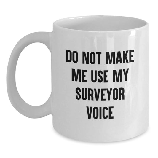 Fun Gifts from Friends for Surveyor Lovers - White Coffee Mug, Funny Quote, Valentine's Unique Gifts - Main