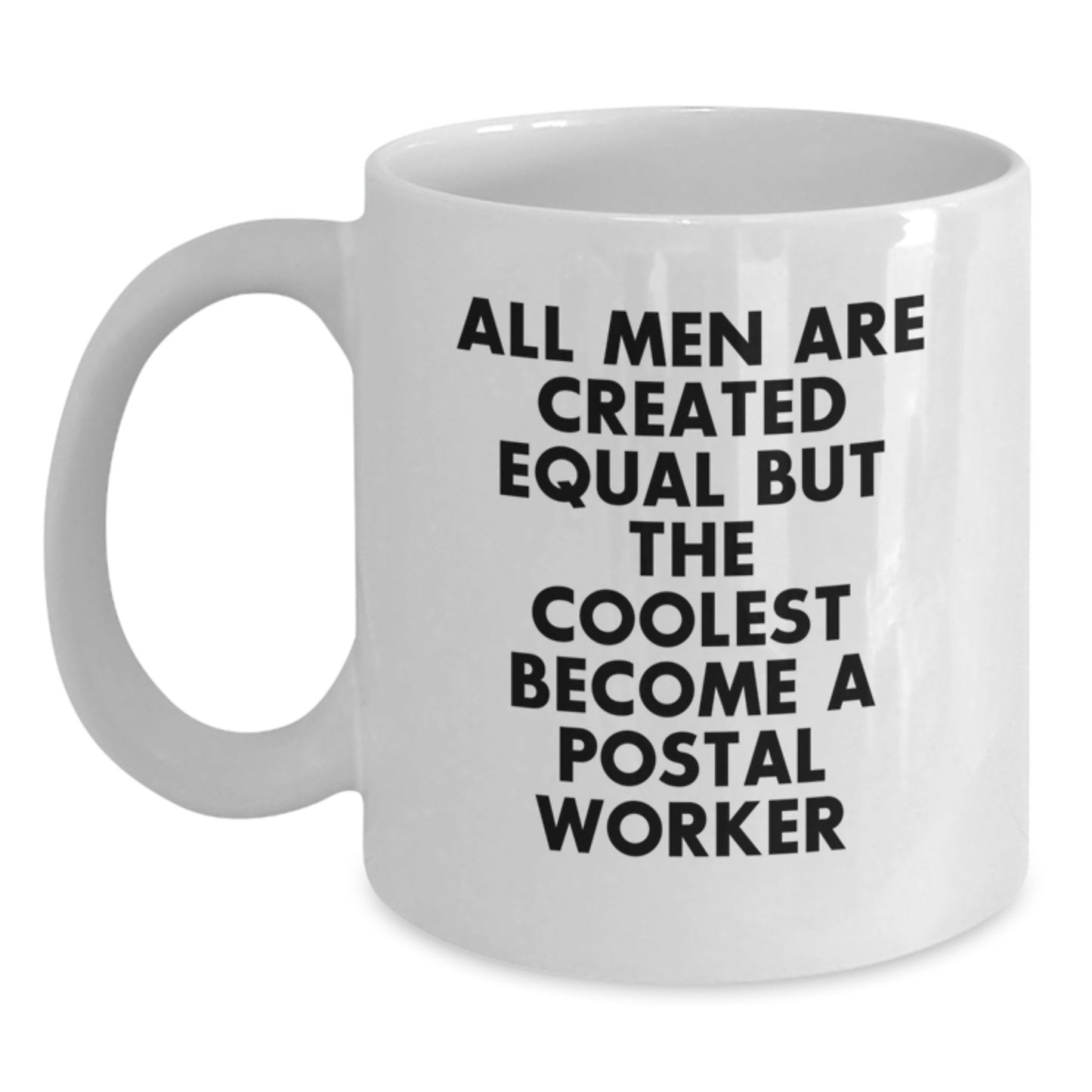 Gifts from Friends for the Coolest Postal Worker in Town, Funny Quote White Coffee Mug, Christmas Unique Gifts for Men, Women, Family - Main