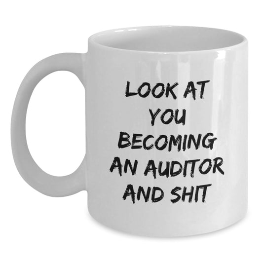 Funny Auditor White Coffee Mug Gifts for Auditor Friends Family Unique Mother's Day Unique Gifts from Men Women - Main