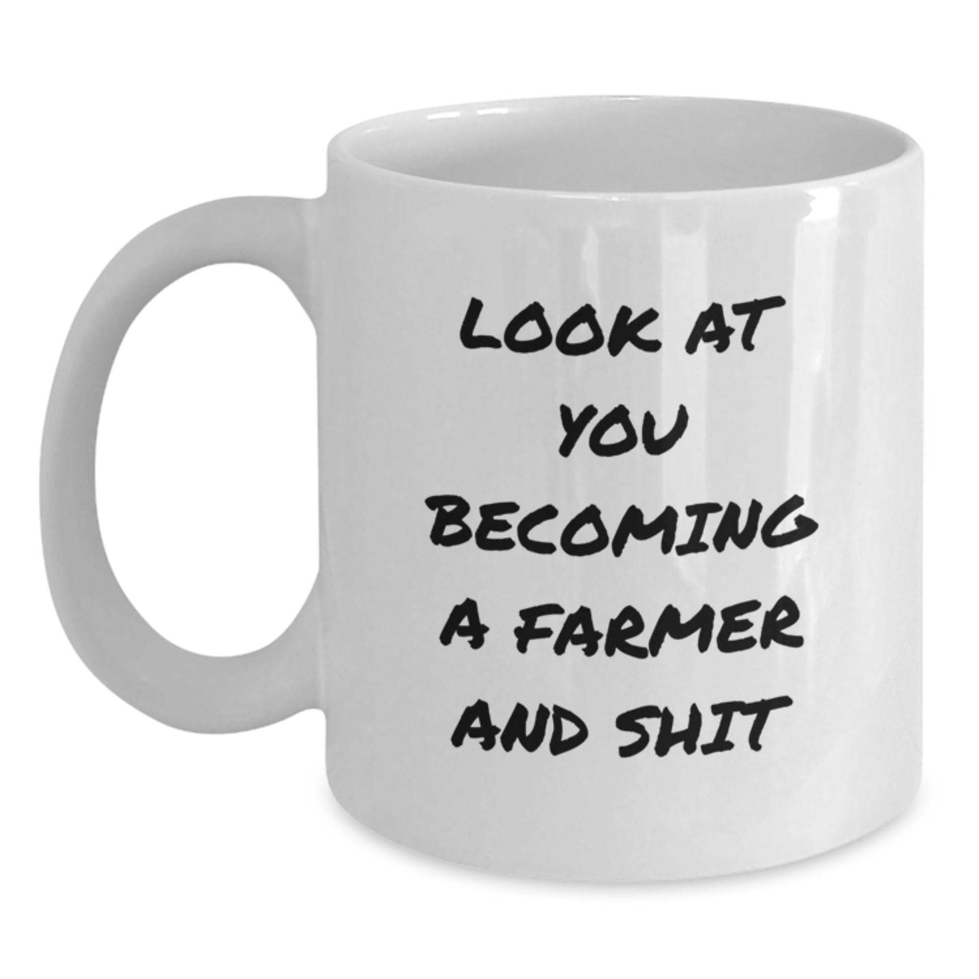 Funny Farmer White Coffee Mug Gifts for Men from Friends on Birthday - Main