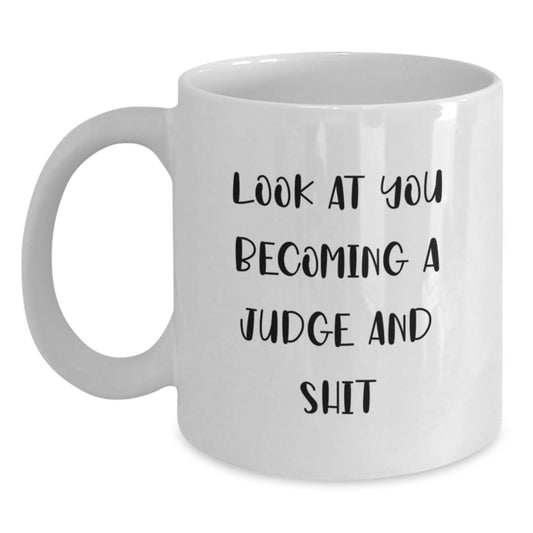 Funny Judge Gifts for Men, White Coffee Mug, Birthday Unique Gifts from Friends for Judge - Main