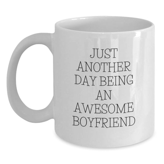 Funny Sweetheart Gifts from Husband, Men, or Dad for Graduation Unique White Coffee Mug - 'Just Another Day Being An Awesome Sweetheart' - Main