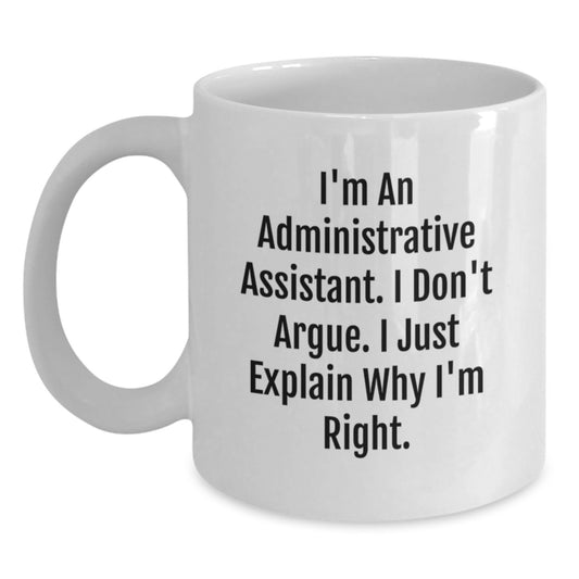 Administrative Assistant Keepsake Gift for Him - Witty Righteous Quote - Main