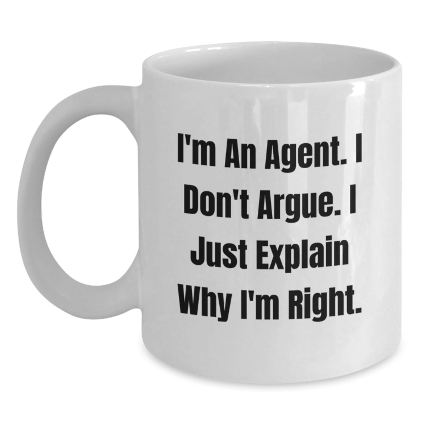 Funny Agent White Coffee Mugs Gifts from Friends for Agent Christmas Unique Presents - Main