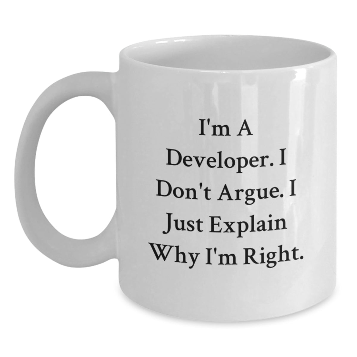 Developer Gift for Him - Humorous Coffee Mug Keepsake - I'm Right - Main