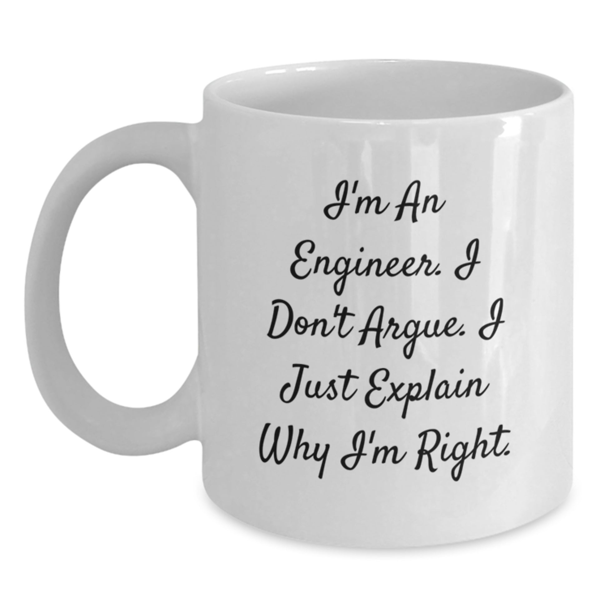 Funny Engineer Gifts from Friends for Engineers - Christmas Unique Mug - White Coffee Mug - Main