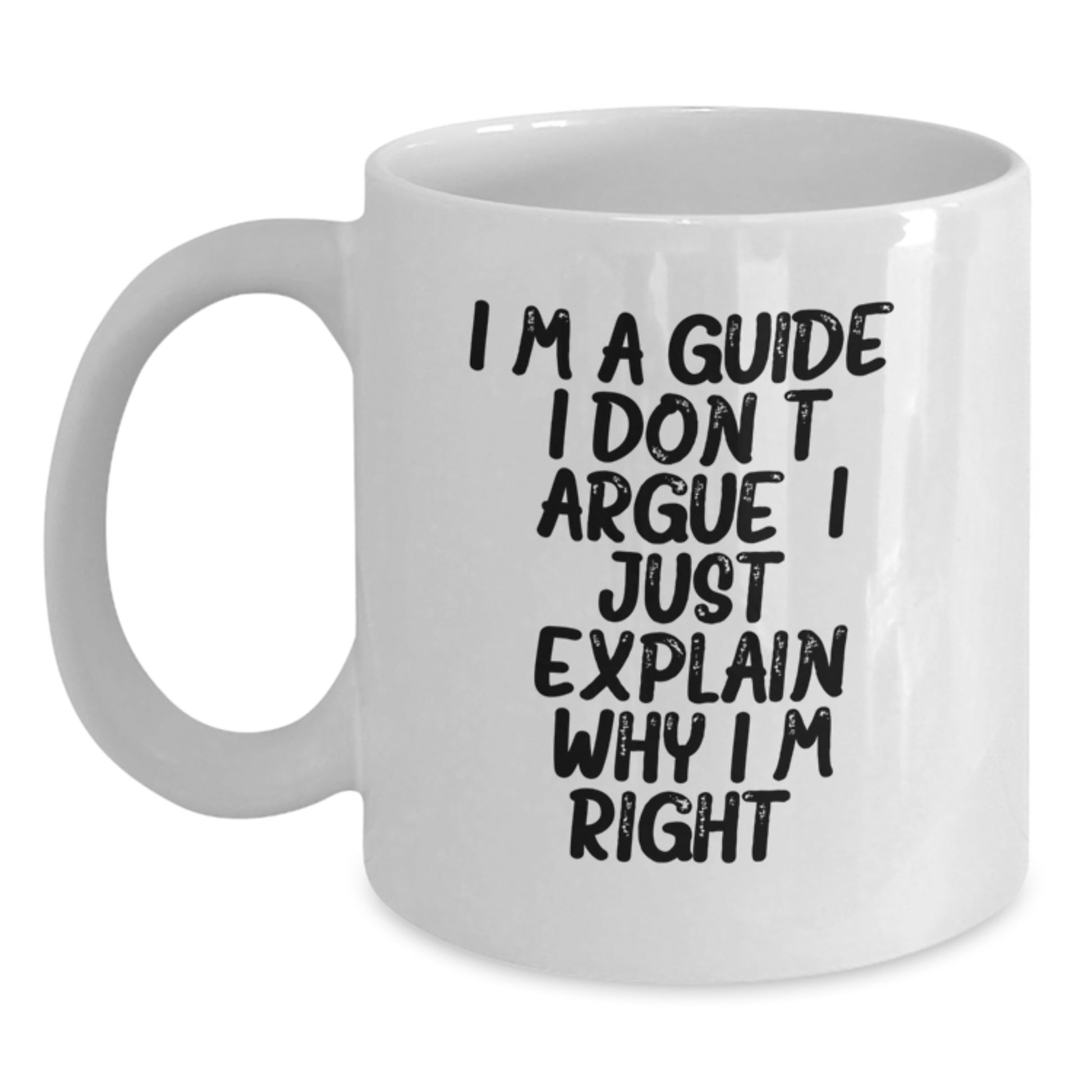 Funny Guide Gifts for Men Women Friends Family - I'm a Guide White Ceramic Coffee Mug - Christmas Unique Presents from Men to Guide Lovers - Main